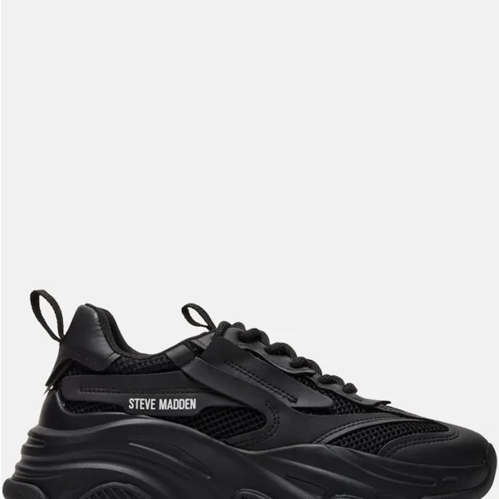 Steve Madden Black Chunky Sneakers